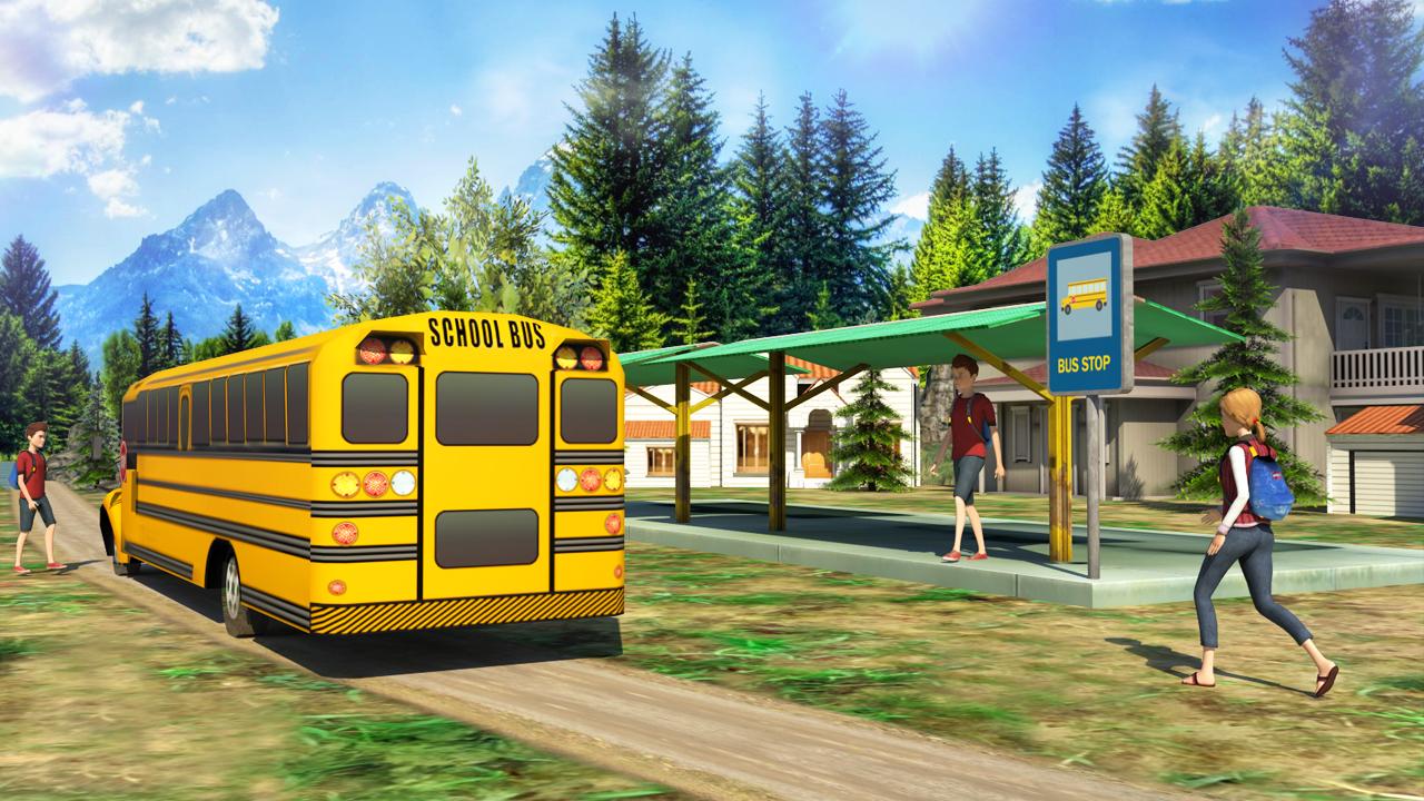 School Bus: Up Hill Driving截图1