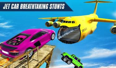 Jet Cars Stunts GT Racing Flying Car Racing Games截图3