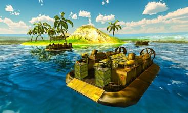 Army Hovercraft Water Cargo Boat – Transport Game截图2