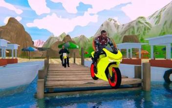 Water Beach Bike Racer: Motocross Dirt Bike Stunts截图1