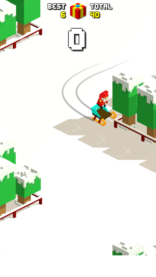 Santa Snowboarding: Blocky截图1