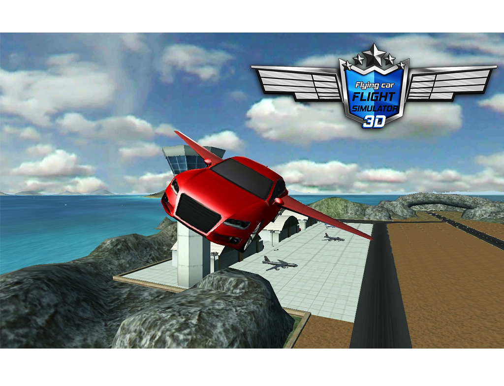 Flying Car Flight Simulator 3D截图5