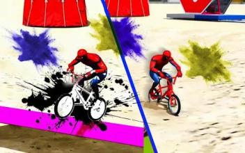 Superhero Bmx Racing Stunt: Mtb Bicycle Race Game截图4