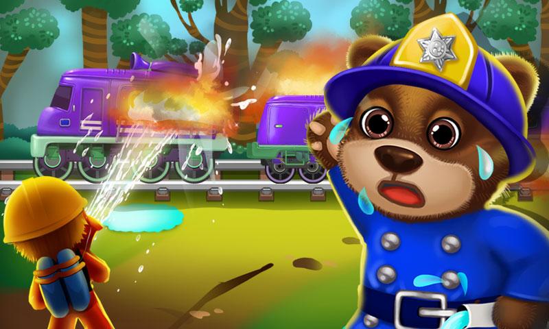 Train Fire Animal Rescue Games截图1