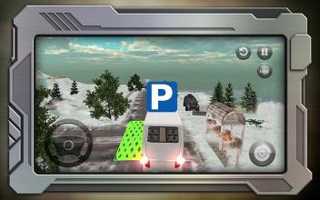 Offroad Bus Parking: Uphill Snow Tracks Driving 3D截图3