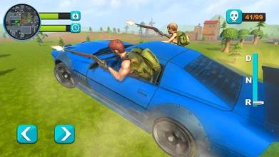 Auto Battle Royale Battleground Car Shooting Game截图1