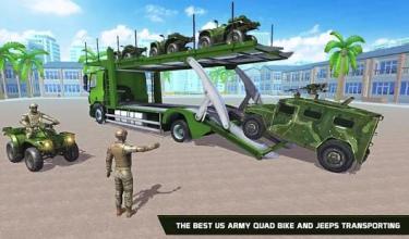 US Army Cargo Plane Transport Offroad Truck Game截图4