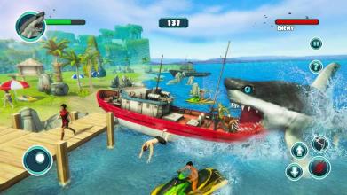 Shark Attack Game Simulator:Big Shark Games截图1