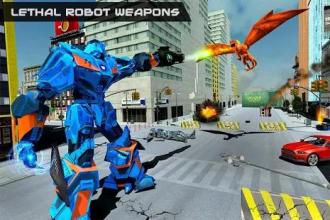 US Police Robot Car Flying Fire Dragon Games截图1