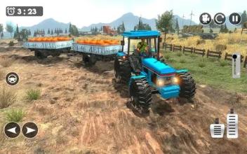 Offroad Muddy Farming Tractor Trolley Driving截图5