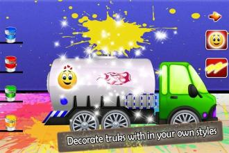 Truck Wash & Repair Workshop Gas Station Kids Game截图4