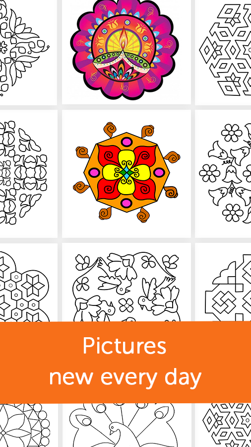 Draw Rangoli Designs- Coloring Book截图5