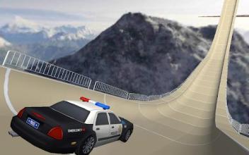 Police mega ramp car jump driving stunt game截图4