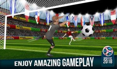 FreeKick World Football Cup 2018 - Top Soccer Game截图2