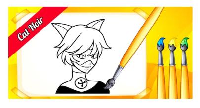 Coloring Book for Ladybug and Chat Noir run截图2