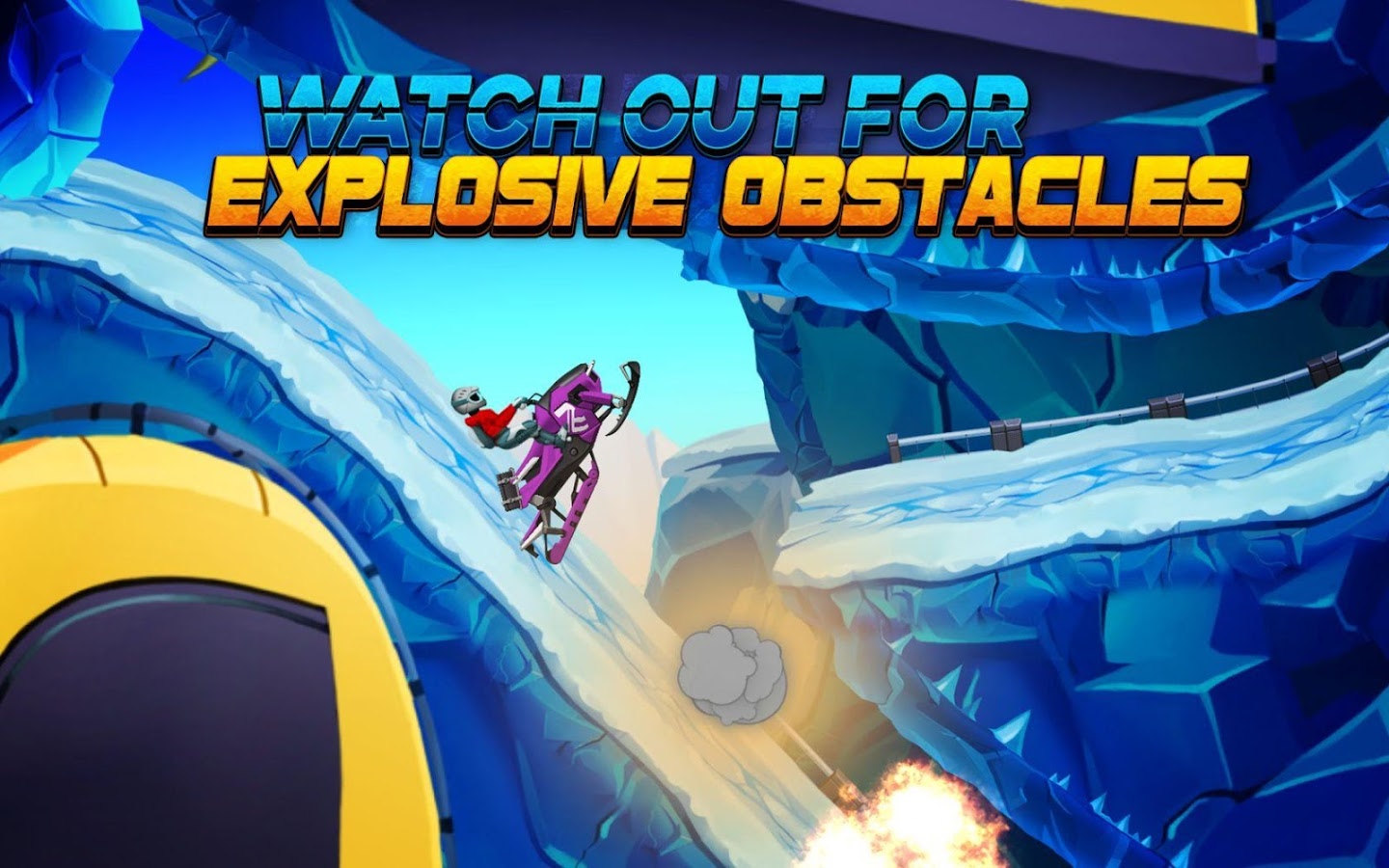 Winter Sports Game: Risky Road Snowmobile Race截图3