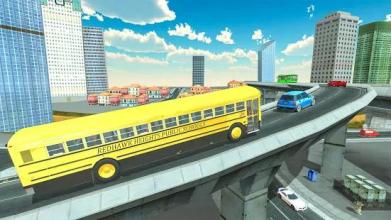 Modren School Bus Up Hill Driving:Summer Trip截图2