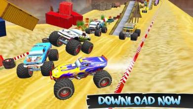 Drive Monster Trucks Ahead - Trucker Path Stunts截图1