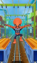 Superhero Spider Hero Escape: Train Subway Surf 3D截图3