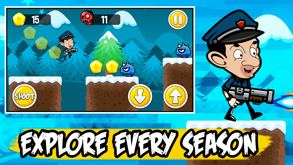 Shooter Mr Bean The Policeman Adventures Game截图2