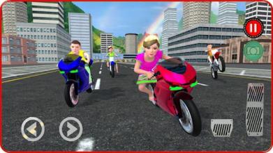 Real Kids Motorcycle Bike Race Free 3D截图2