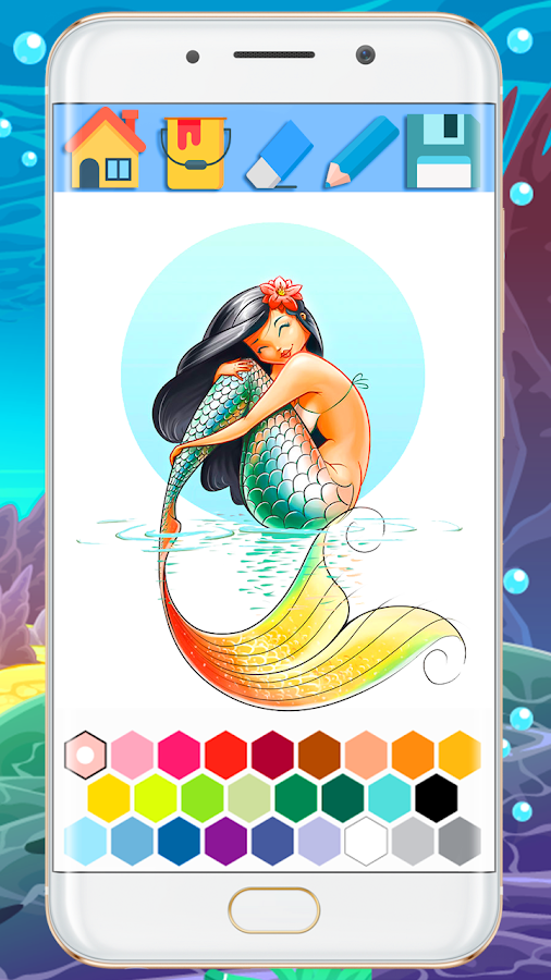 Princess Mermaid Coloring Book - Cut Mermaid 2018截图3