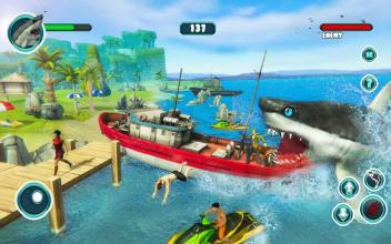 Shark Attack Game Simulator:Big Shark Games截图5