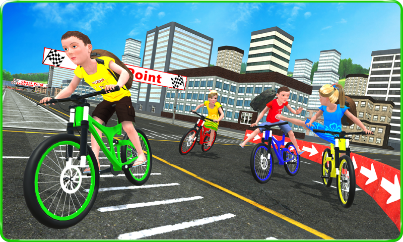 Kids School Time Bicycle Race截图2