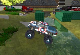 Super Heros Monster Truck Stunt Parking截图3