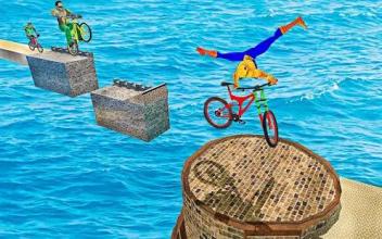 Mega Ramp Superhero BMX Stunts Bicycle Games截图5