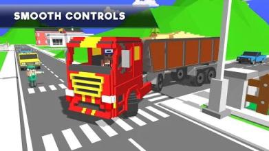 Uphill Blocky Truck Simulator 2018截图1