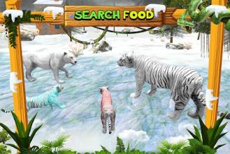 White Wild Tiger Family Survival 3D截图3