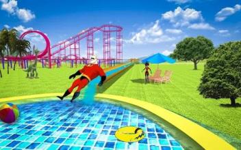 Superhero Incredibles Water Slide Simulation截图1