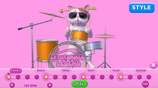 Cat Drummer Legend  Toy截图1