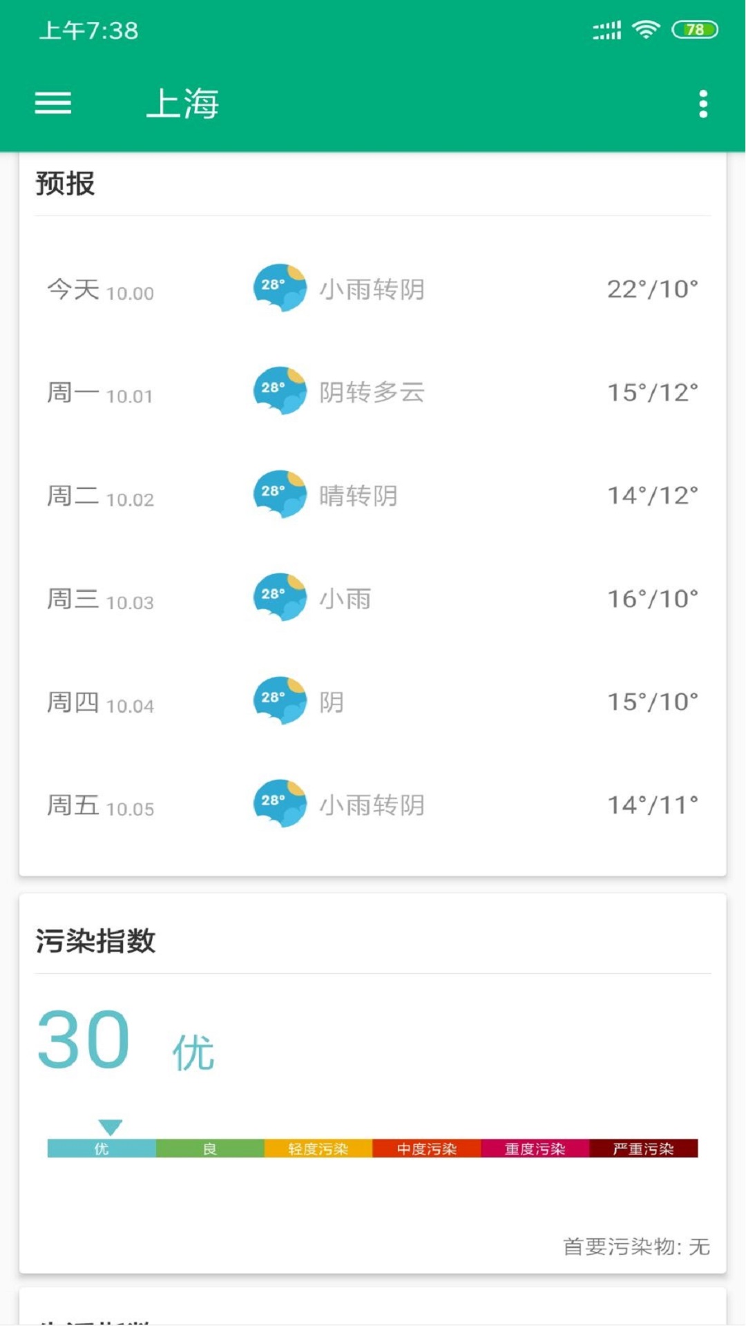 安果天气预报v1.0截图1