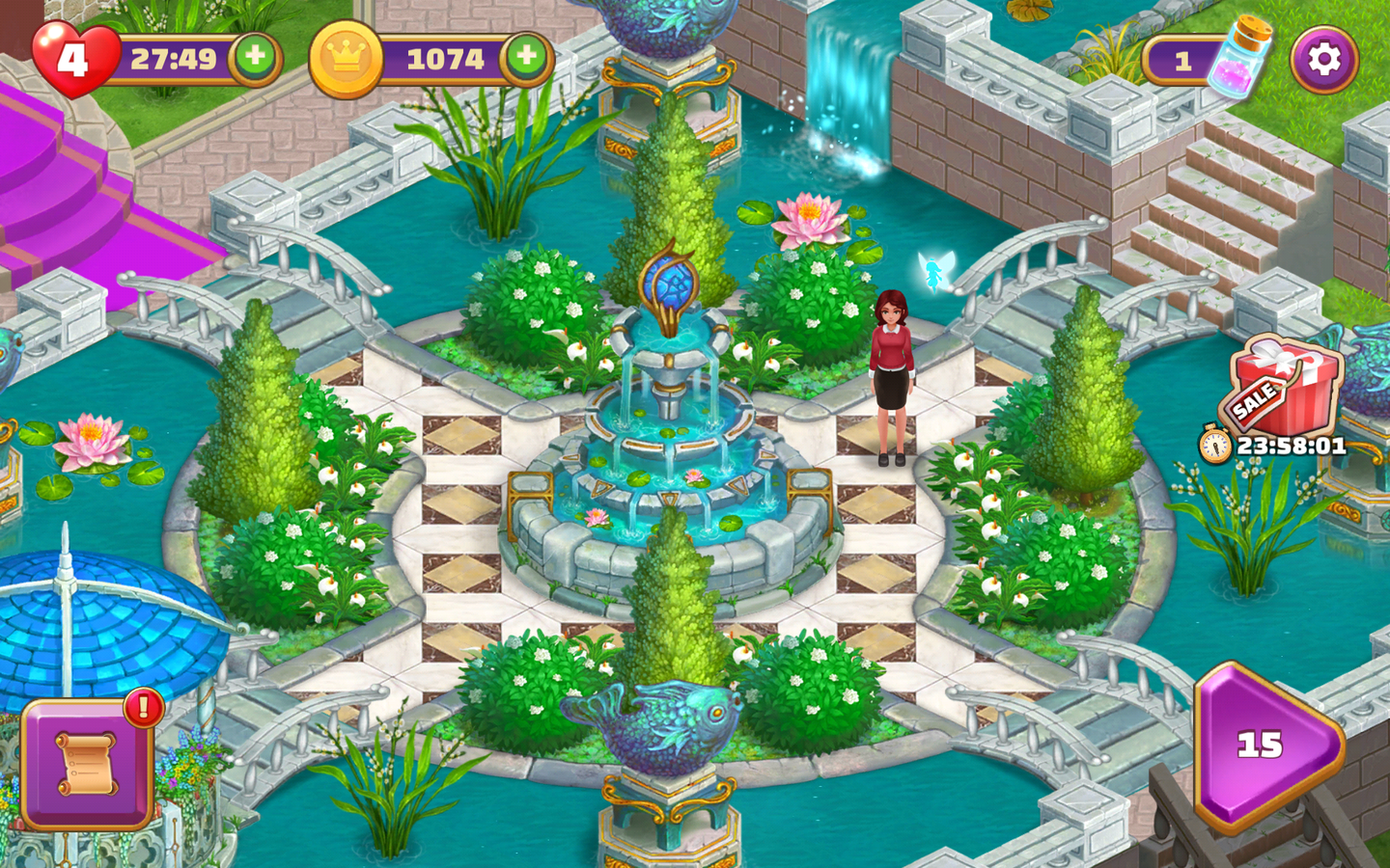 Royal Garden Tales - Match 3 Castle Decoration截图1