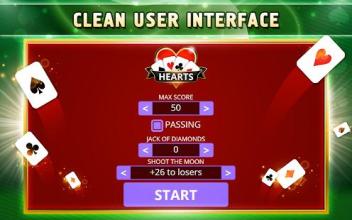 Hearts Offline - Single Player Free Hearts Game截图3