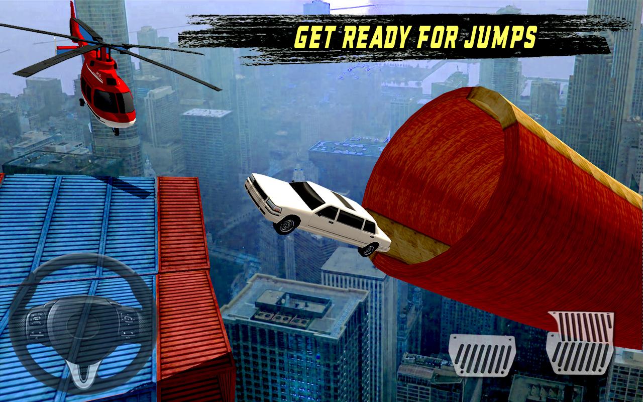 Extreme Limo Mega Ramp - Car Driving Games 3D截图1