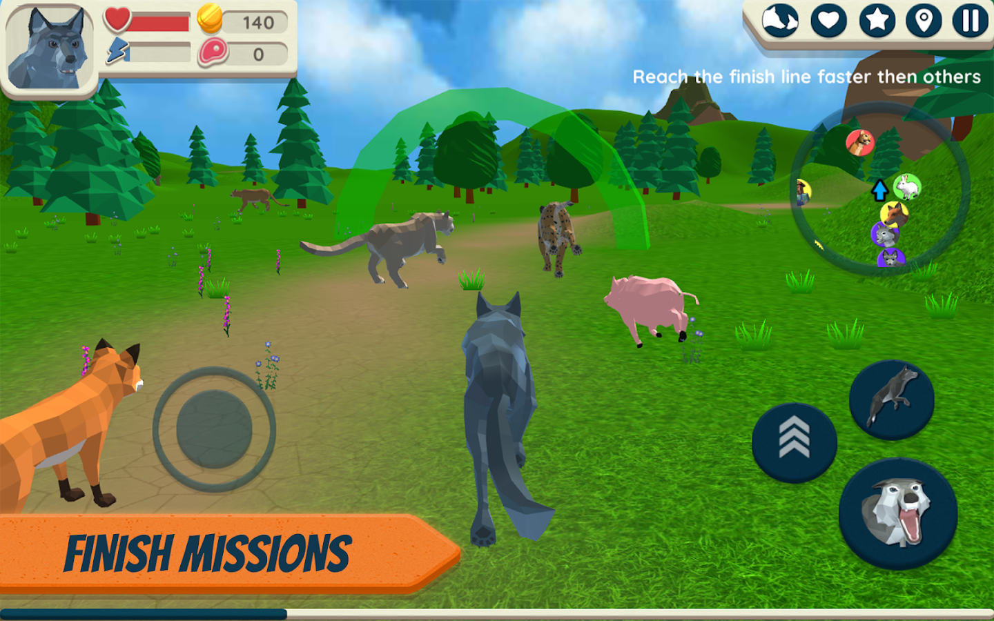 Wolf Simulator: Wild Animals 3D截图5