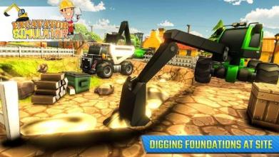 Real Excavator Simulator 2018-Crane Game截图1