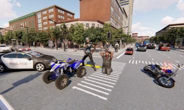 US Police ATV Quad Bike: City Gangster Chase Games截图3