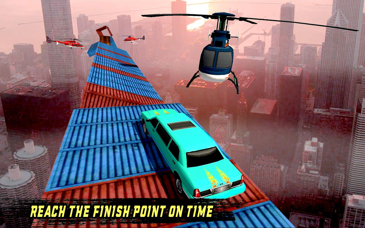 Extreme Limo Mega Ramp - Car Driving Games 3D截图2