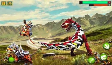 Robot Dinosaur v Tiger Attack T Rex Dinosaur Games截图5