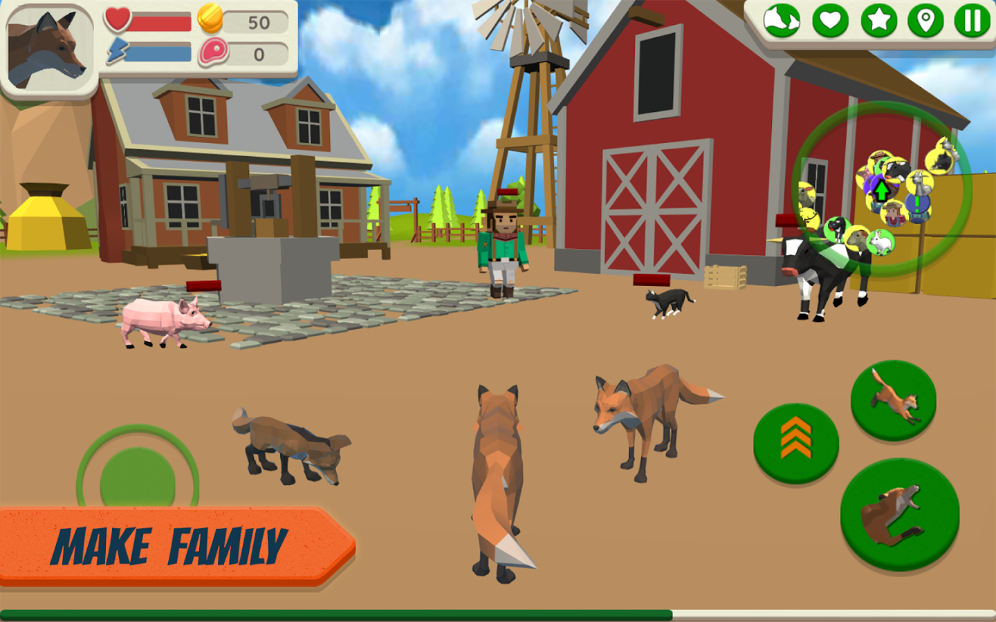 Fox Family - Animal Simulator 3d Game截图5