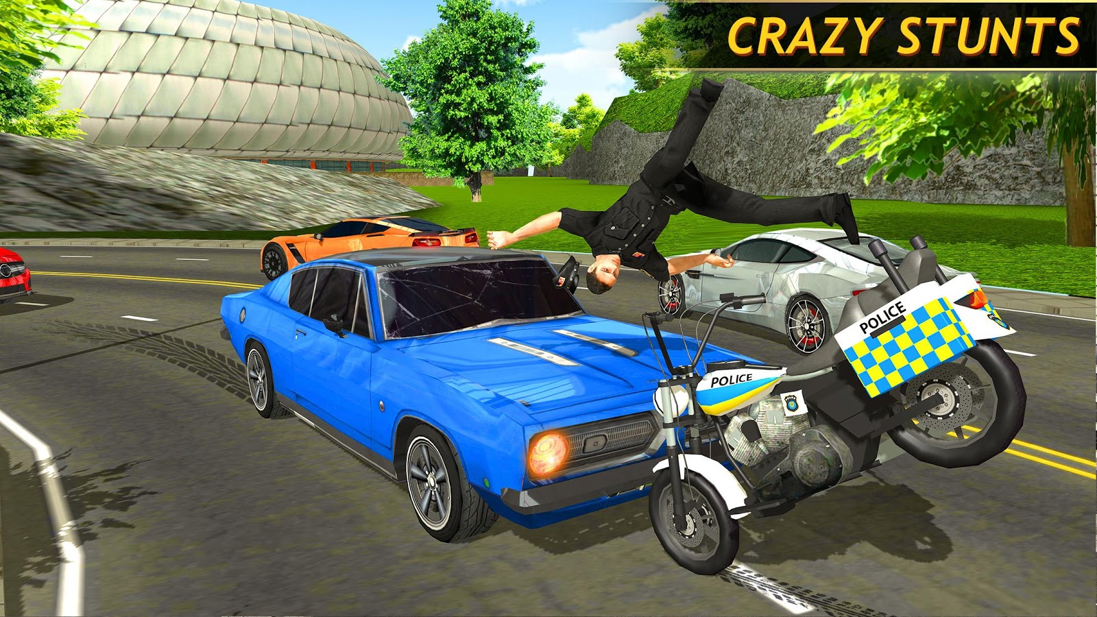 警察自行车赛车免费 - Police Bike Racing Free截图2