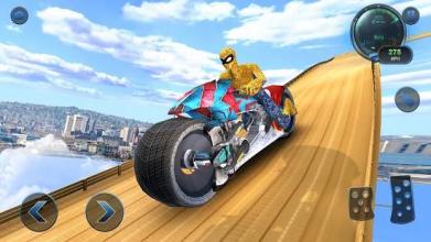 Moto Spider Vertical Ramp: Jump Bike Ramp Games截图3