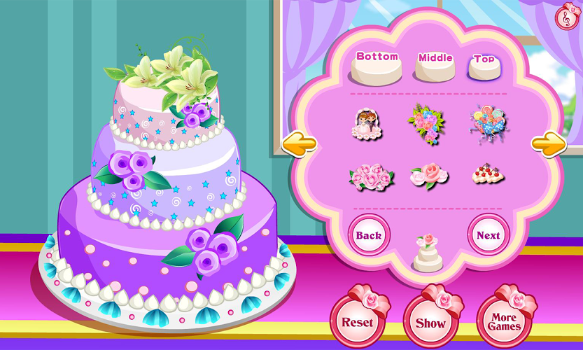 Rose Wedding Cake Game截图3