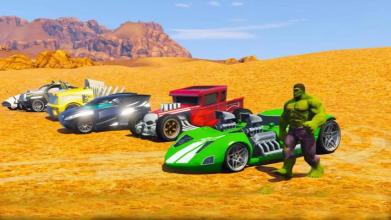 Superheroes Impossible Car Stunt Racing Games截图1