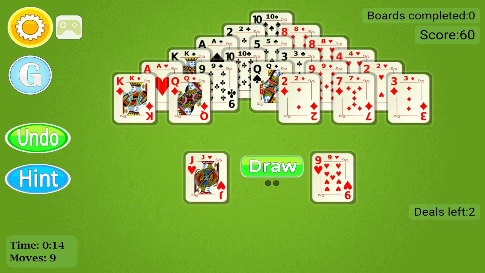 Pyramid Solitaire Mobile截图5