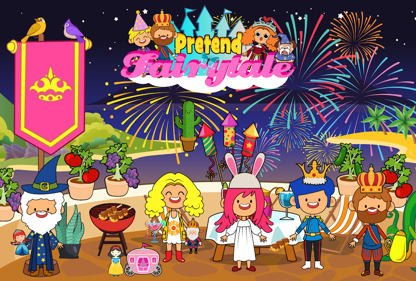 My Pretend Fairytale Land - Kids Royal Family Game截图2